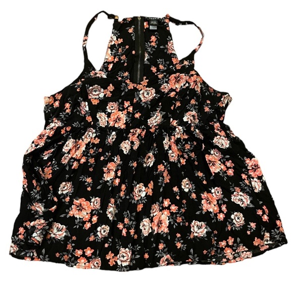 Torrid Women’s floral baby doll spaghetti strap razor back tank  size 2 - Picture 1 of 7